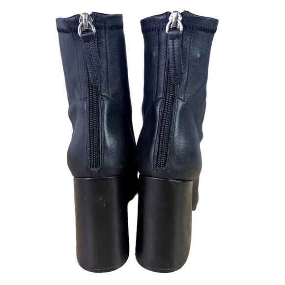 Alias Mae Ahnika Bootie Womens 38 Black Leather Upper Side Zip Pointed Toe - Picture 5 of 15